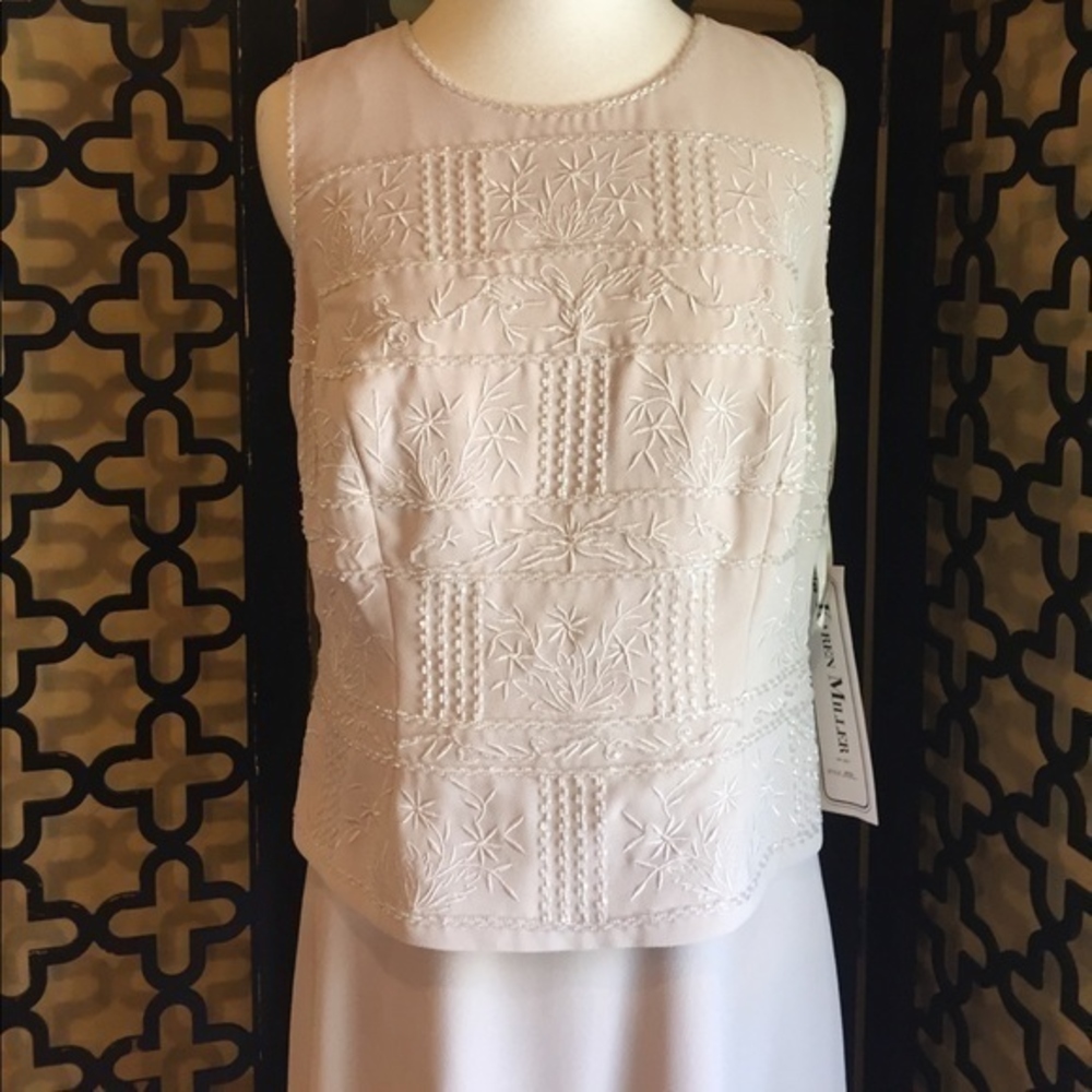 NWT 3 PC. MOTHER‎ OF THE BRIDE KAREN MILLER EVENING BEADED DRESS SIZE 10
